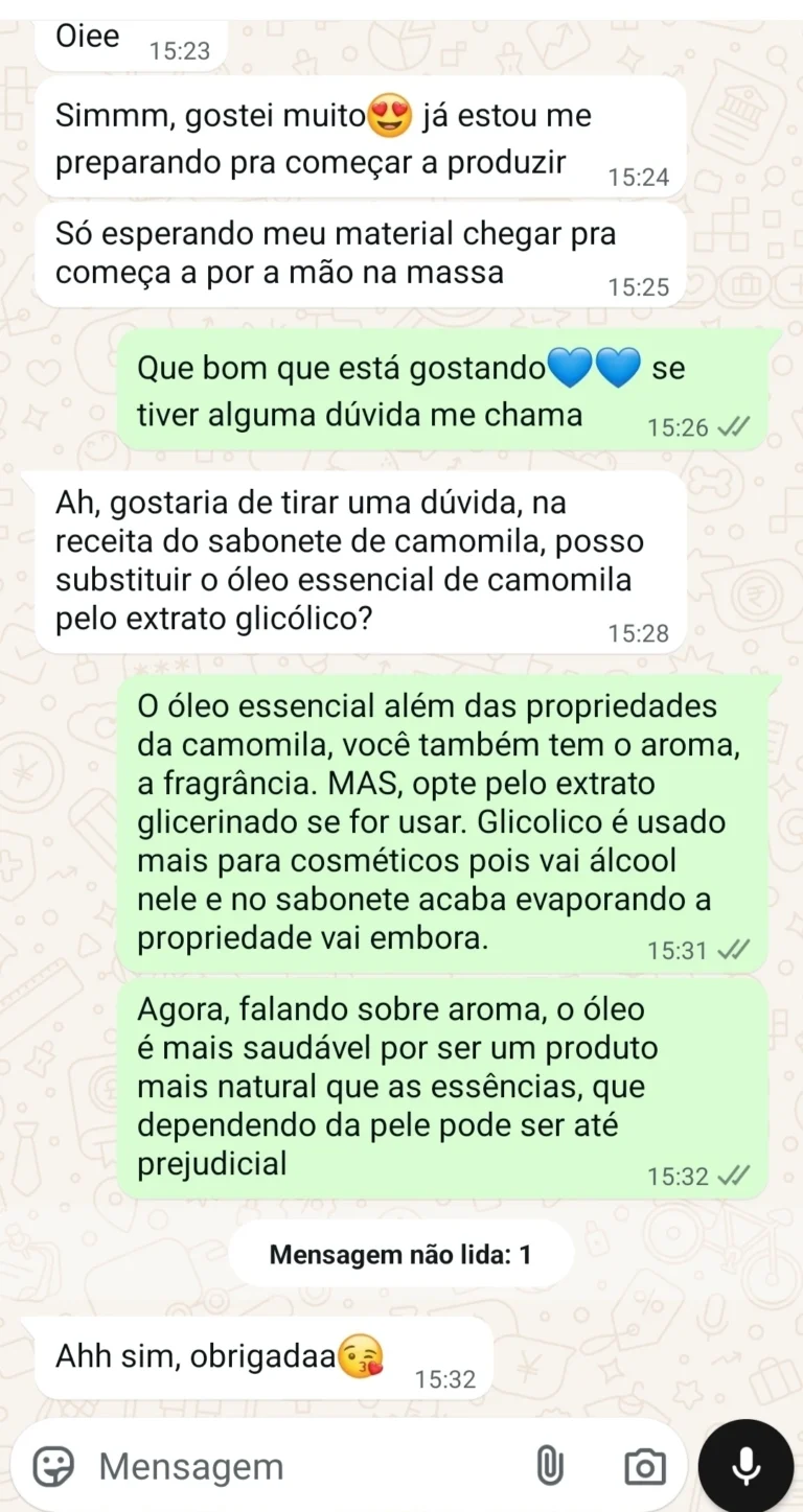 Depoimento de aluna 1