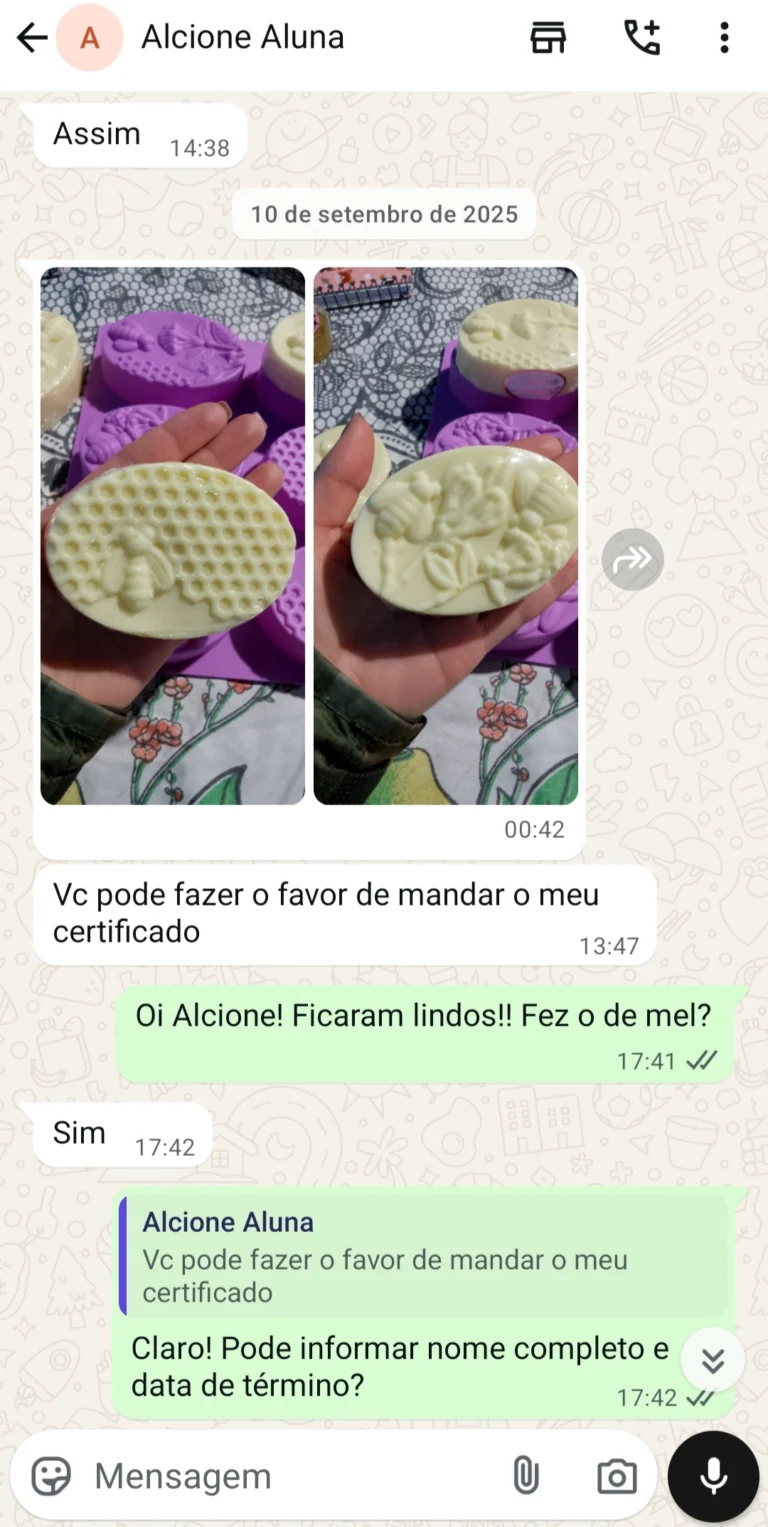 Depoimento de aluna 1