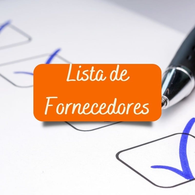Lista de fornecedores